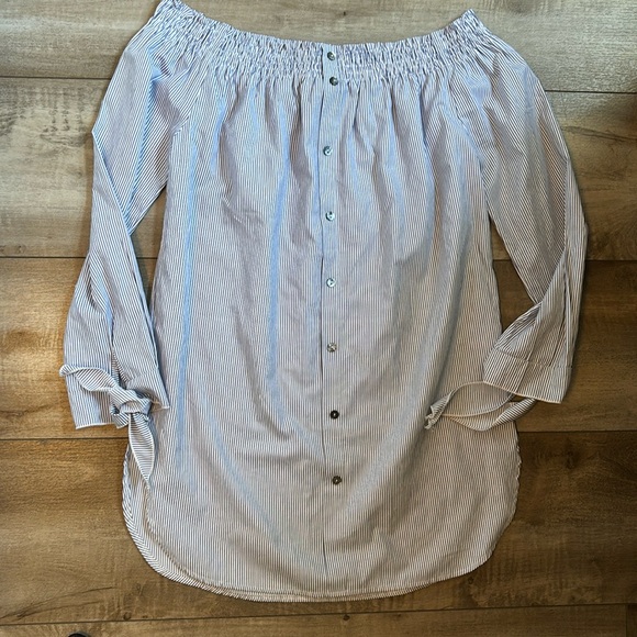 Molly Bracken off the shoulder striped tunic - Picture 3 of 7